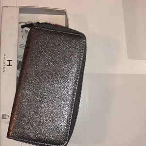 BRAND NEW Halston Silver Wallet